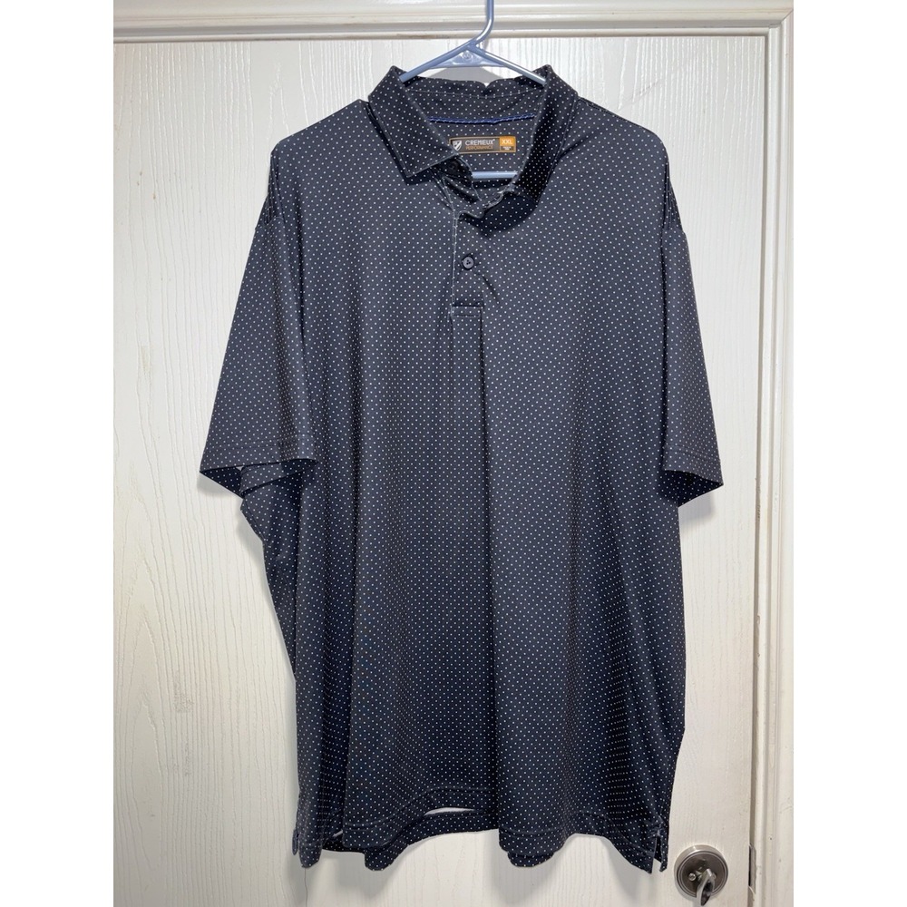 Cremieux Polo Men's XXL Blue Performance Pattern Short Sleeve